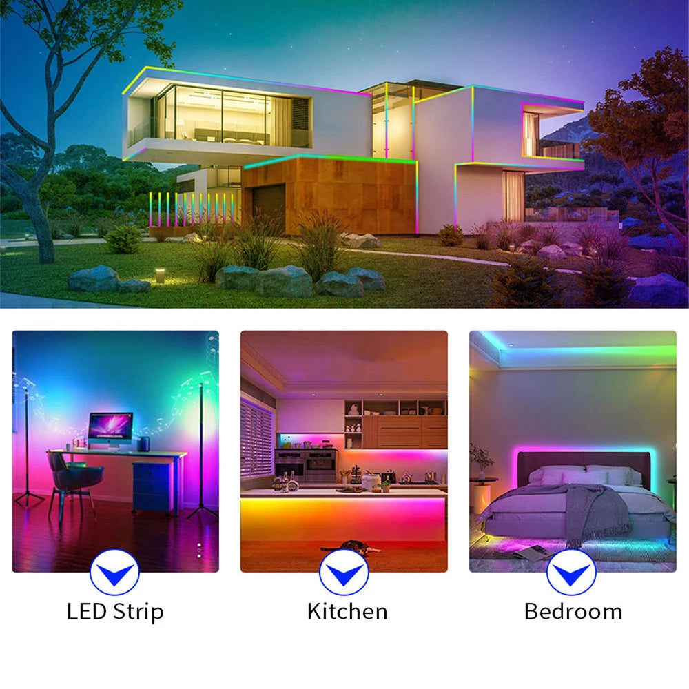 Addressable RGB LED Strip – Programmable WS2811 COB Light for Home Decor