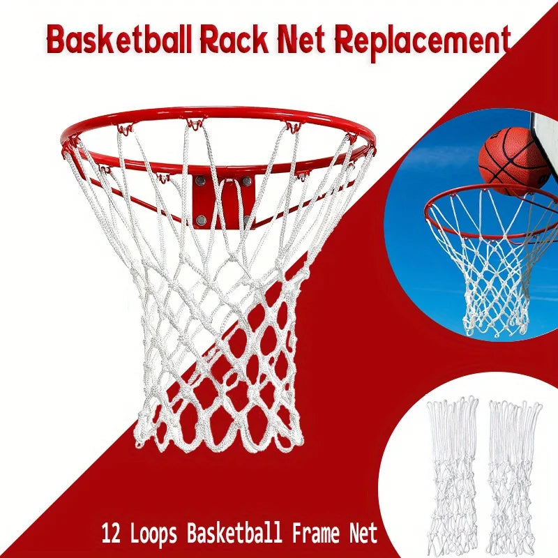 Heavy Duty Basketball Net – 12 Loop Replacement for Outdoor Sports Courts