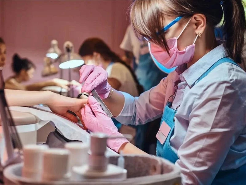 Pink Nitrile Disposable Gloves – Powder Free for Cleaning and Salon Use