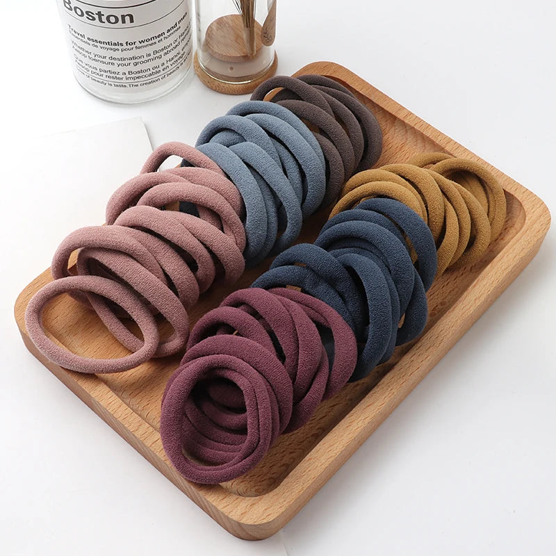 Nylon Elastic Hair Bands – Soft Ponytail Holders for Kids Hairstyles