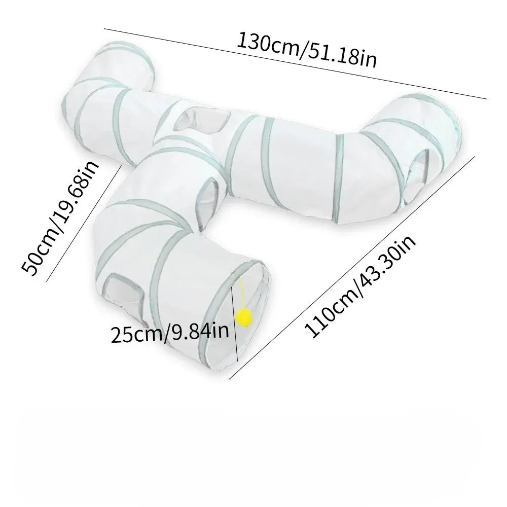 Collapsible Cat Tunnel – Interactive Play Tube for Indoor Pet Exercise