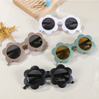 Cute Sunflower Kids Sunglasses – UV400 Round Eyewear for Toddlers and Children