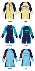 Boys Long Sleeve Swimsuit – UV Protection One-Piece for Summer Swimming