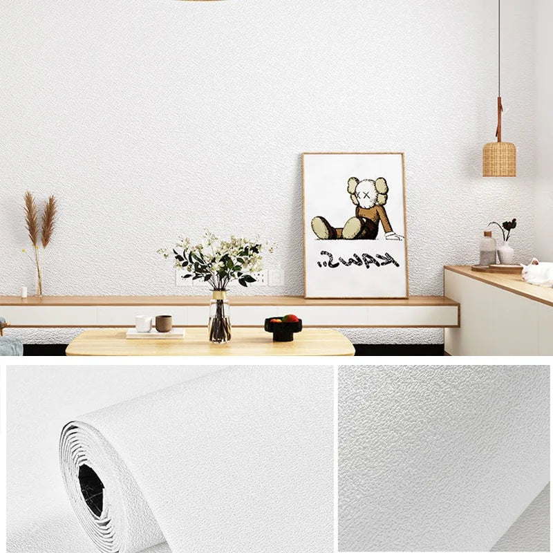 Self-Adhesive PVC Wallpaper – 50cm x 10m Thickened Waterproof Wall Renovation