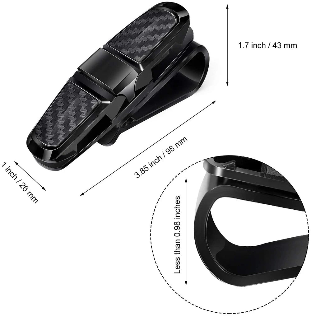 Car Sun Visor Glasses Holder – ABS Eyewear Clip for Vehicle Organization