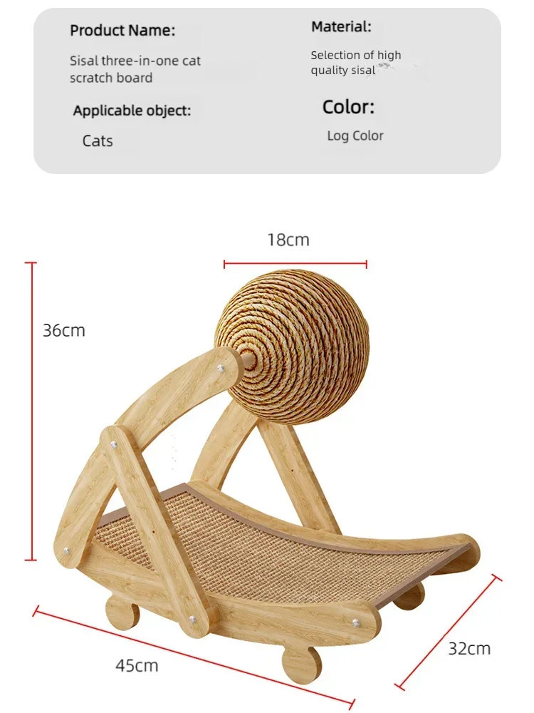 Vertical Sisal Cat Scratcher – Scratch-Resistant Claw Toy for Indoor Kittens