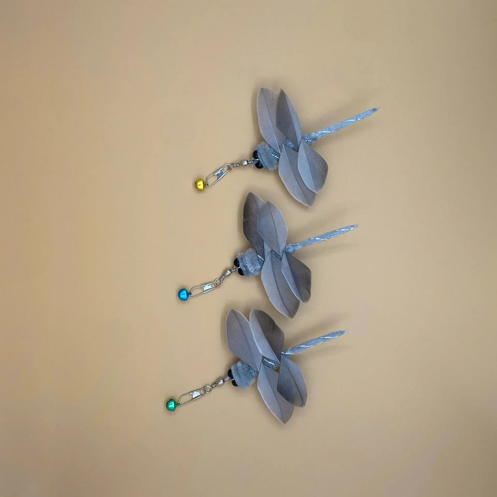Feather Bell Cat Teaser Refills – Interactive Wand Toy Replacements for Pets