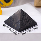 Natural Shungite Pyramid – Polished Raw Stone for Home Feng Shui Decor