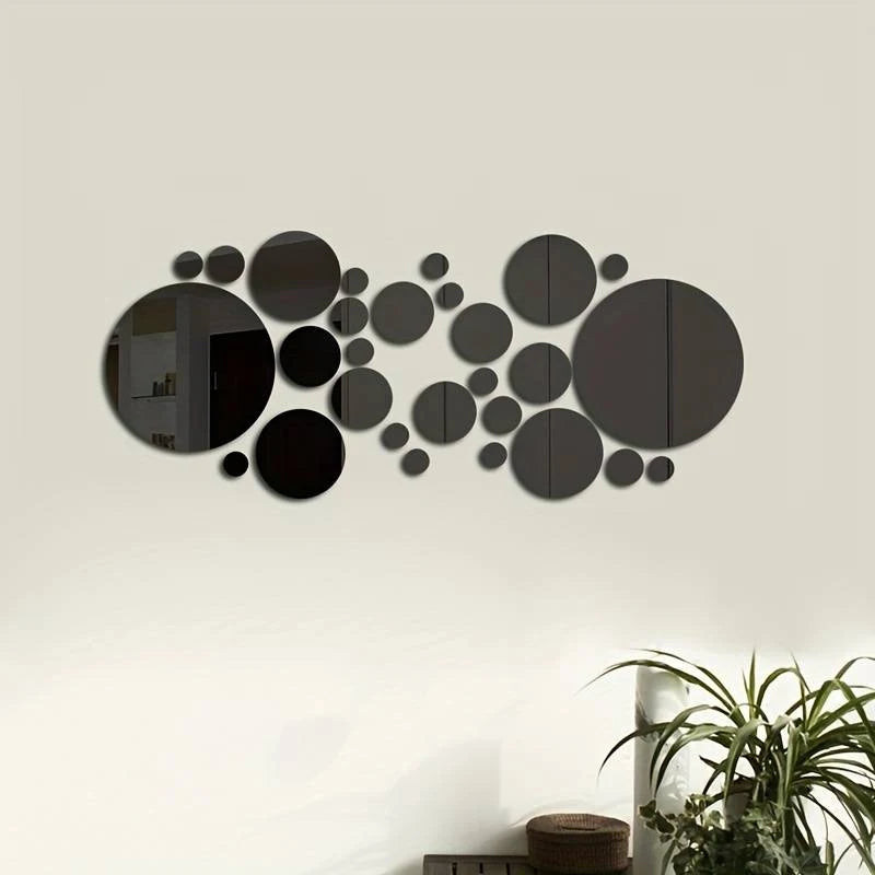 3D Acrylic Round Mirror Wall Stickers – DIY Home Decor for Bedroom Bathroom