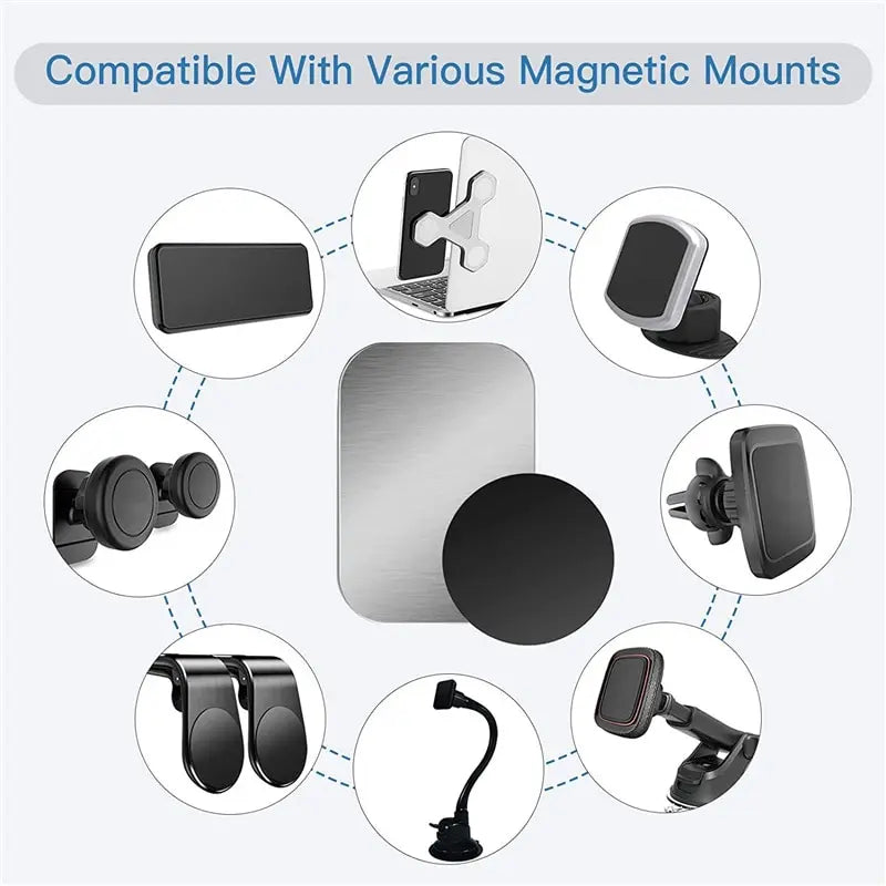 Thin Metal Adhesive Plate – Magnetic Disk for Car Phone and Tablet Mounts