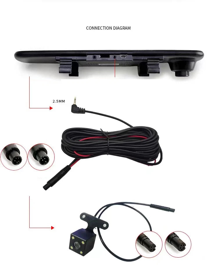 170 Degree Rear View Camera – Wide Angle Backup Lens for Car Parking Safety