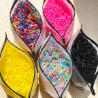 Colorful Disposable Hair Bands – Elastic Rubber Ties for Kids Hairstyles