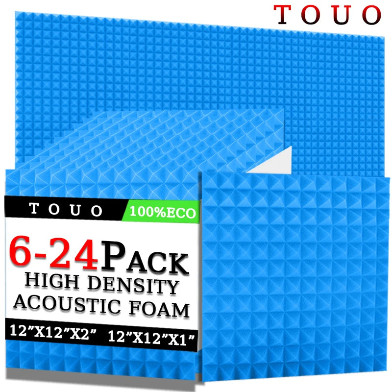 Acoustic Foam Pyramid Panels – Sound Insulation for Home Studio Recording