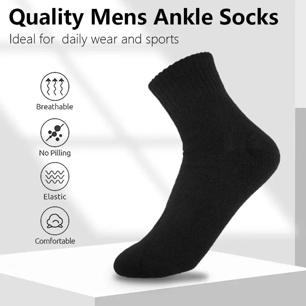 Cotton Mid-calf Socks – Solid Colour Daily Wear for Men