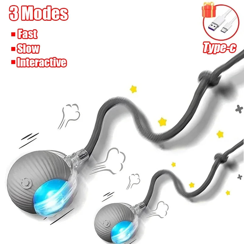 Interactive Rolling Cat Ball – Rechargeable Smart Toy for Pet Training