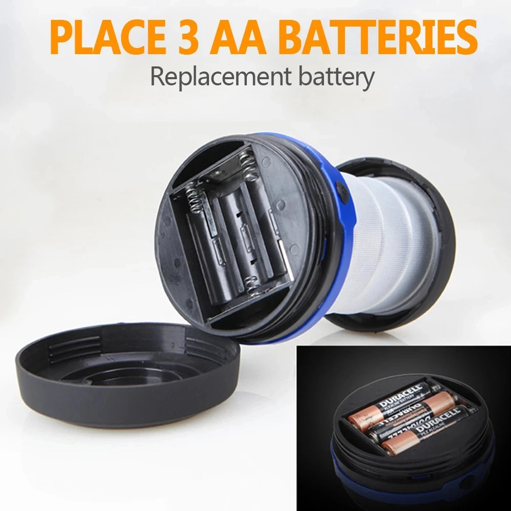 Telescopic LED Camping Lantern – Foldable Portable Light for Outdoor Emergency