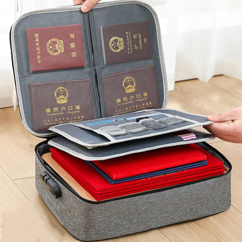 Document Organizer Briefcase – 3-Layer File Storage for Men and Women