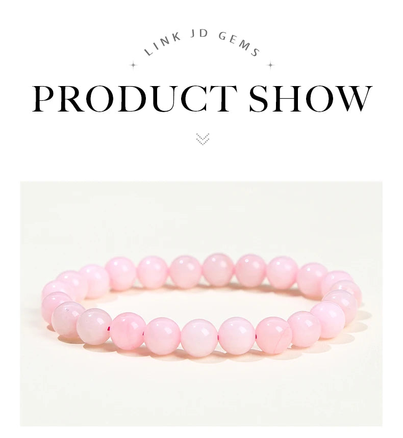 Natural Stone Bead Bracelet – Healing Crystal Gemstone Jewelry for Men and Women