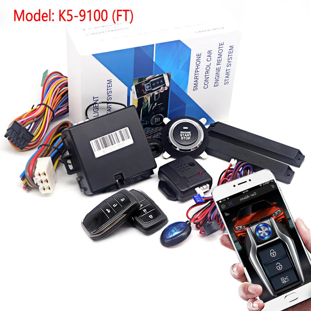 Universal Car Alarm System – Push Button Remote Start for Vehicle Security