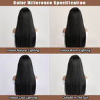 Long Straight Synthetic Wig – 26-Inch Colored Hair for Cosplay Halloween