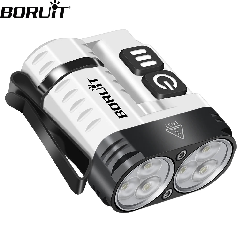 Rechargeable EDC Keychain Flashlight – Magnetic LED Work Light for Camping