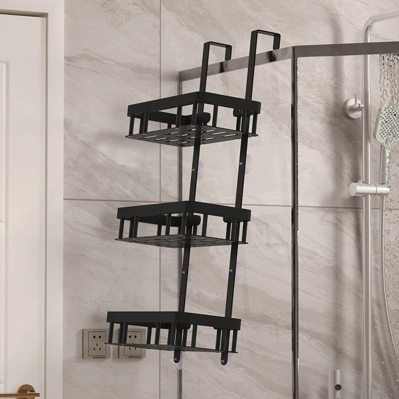 Three-Layer Wall Mounted Bathroom Rack – Shower Storage Organizer