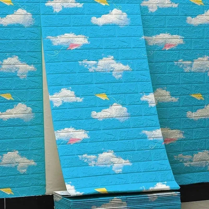 3D Self-Adhesive Brick Wallpaper – Waterproof Peel and Stick for Home Decor