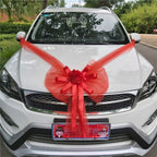 Silk Flower Wedding Car Decoration Kit – Floral Ribbons for Bridal Vehicles