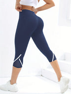 Mesh High Waist Yoga Capris – Tummy Control Leggings for Workout Activewear