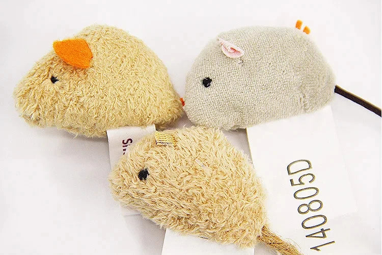 Interactive Plush Mouse Cat Toys – Bite Resistant Scratch Mice for Kittens