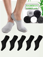 Bamboo Fiber Mesh Socks – Absorbent Invisible Ankle Liners for Summer