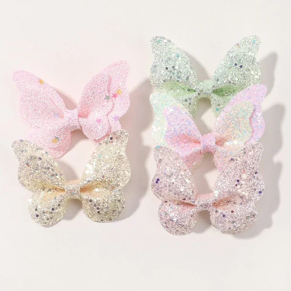 Sequined Butterfly Hair Clips – Cute Decorative Bows for Toddler Hairstyles