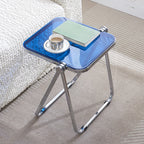 Transparent Acrylic Folding Side Table – Modern Coffee Table for Living Room