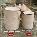 Foldable Outdoor Trash Can – Large Capacity Storage Bin for Camping and Laundry