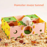 Felt Maze Hideout – Removable Tunnel Nest for Hamsters and Small Pets