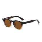 Vintage Rivet Oval Sunglasses – Leopard Anti Blue Light Frames for Men and Women