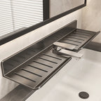 Aluminum Bathroom Wall Shelf – Punch-Free Storage for Kitchen and Toilet