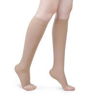 Graduated Compression Stockings – Open Toe Calf Sleeves for Varicose Veins