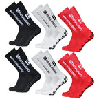 Anti-Slip Athletic Sports Socks – Stretchy Grip Crew for Football Soccer