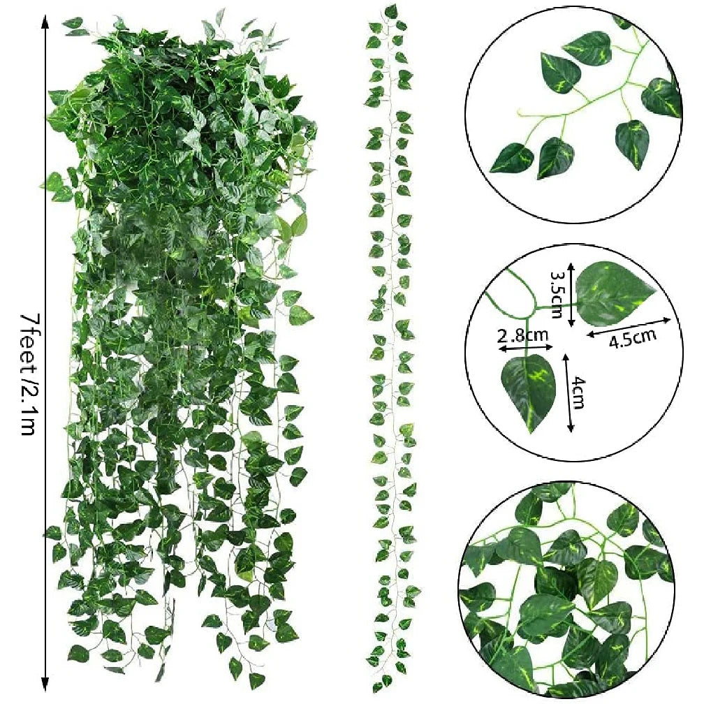 Artificial Ivy Leaf Garland – Realistic Greenery for Wedding Home Decor