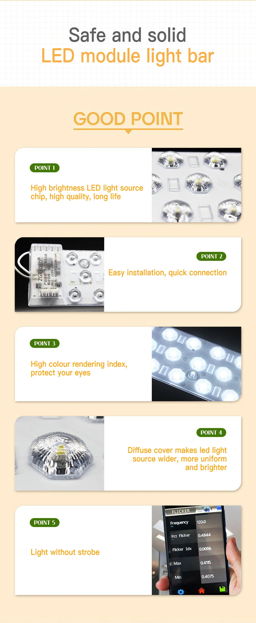 LED Ceiling Light Replacement Bar – 30W-36W Panel for Home Lighting