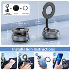 Magnetic Car Phone Holder – 360° Rotatable Suction Mount for Navigation