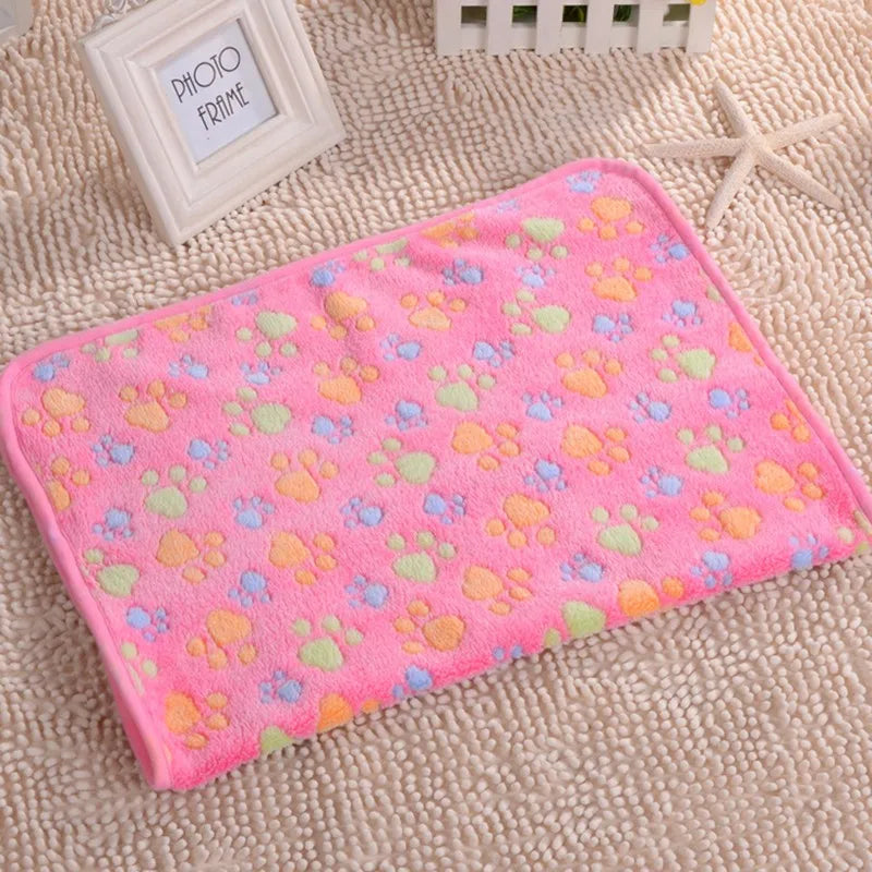 Fleece Pet Bed Blanket – Soft Warm Mat for Small to Large Dogs and Cats