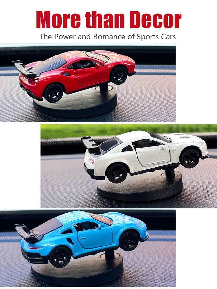 Drift Car Dashboard Ornament – Swinging Sports Racing Model for Auto Decor