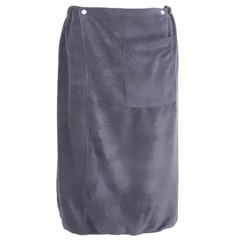 Wearable Polyester Bath Towel with Pocket – Soft Absorbent Wrap for Gym Beach