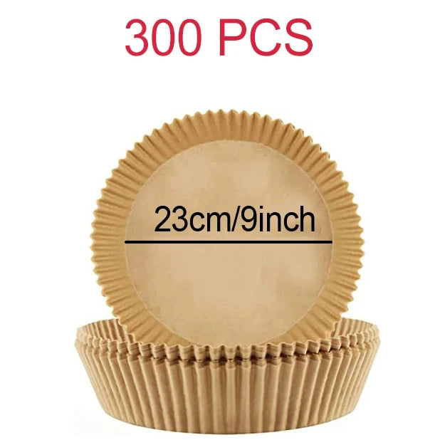 Disposable Air Fryer Parchment Liners – 9 Inch Nonstick Paper for Baking