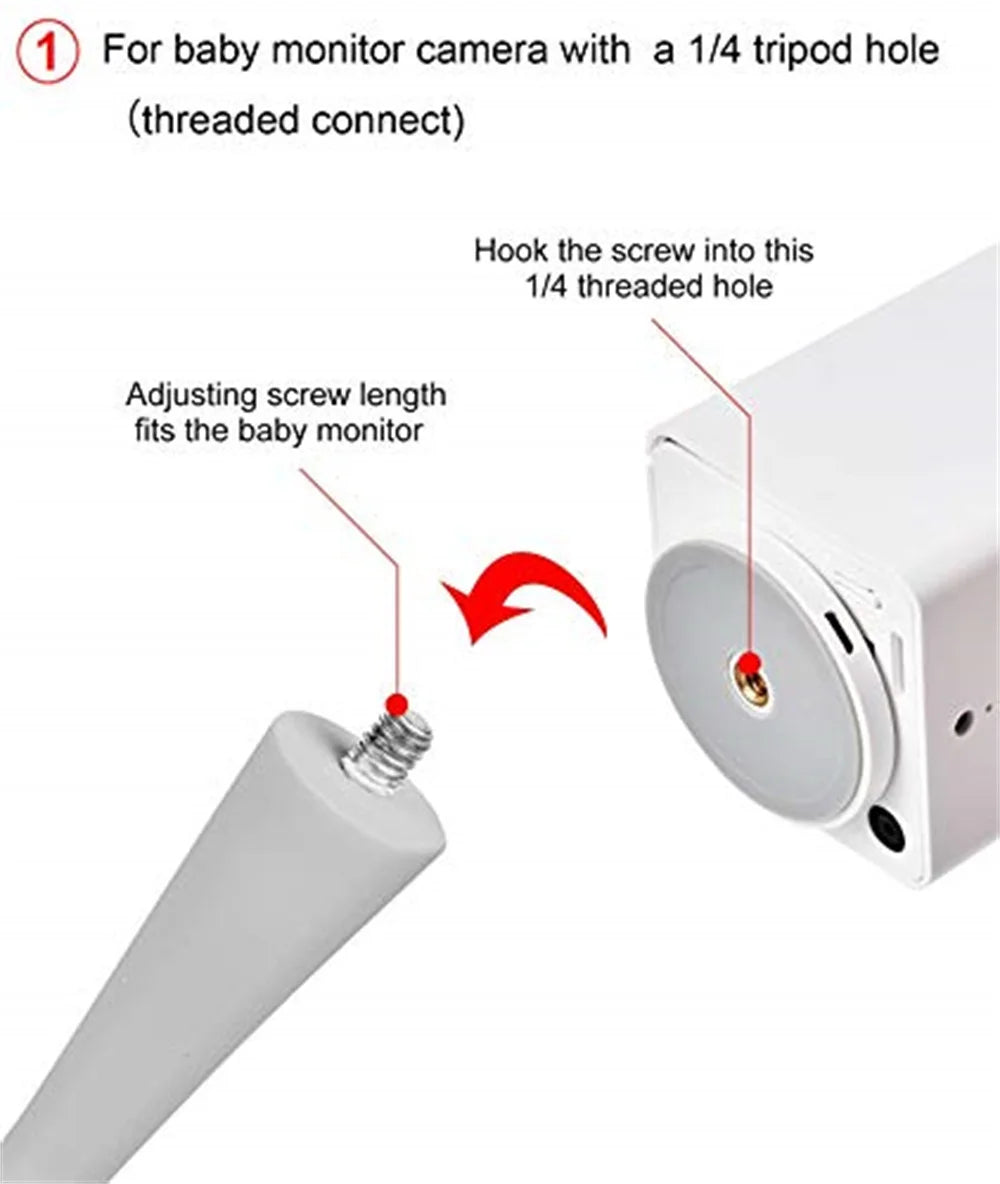 Flexible Baby Monitor Mount – Adjustable Long Arm Holder for Nursery Cribs