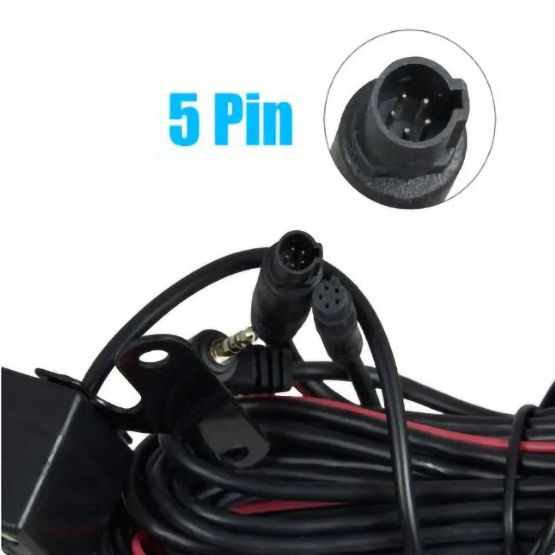 Waterproof 5-Pin Dash Cam – 170° Wide Angle Rear View Camera for Vehicles