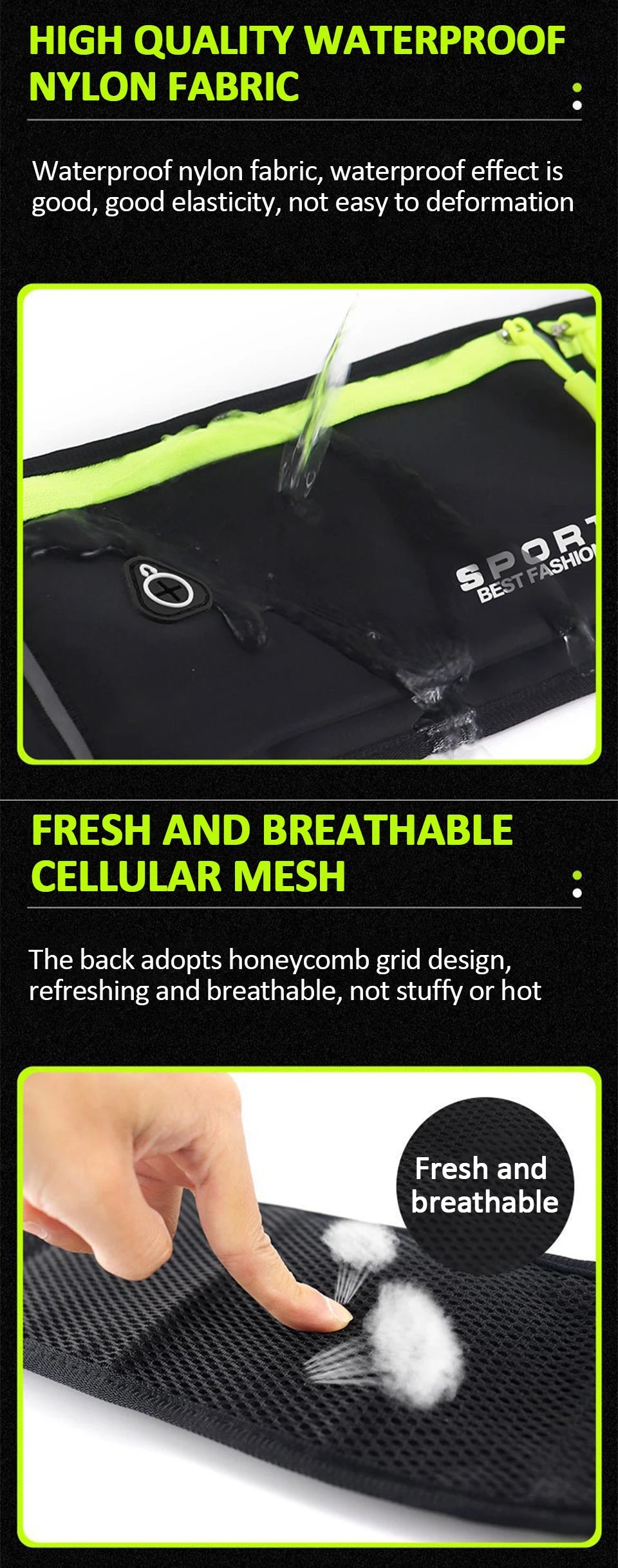Running Waist Belt – Slim Fanny Pack for Mobile Phone Gym and Cycling