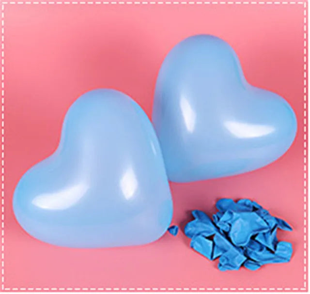Red Heart Shaped Latex Balloons – 12 Inch Party Decorations for Weddings